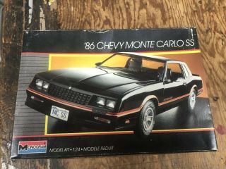 Monogram 1/25 1986 Chevy Monte Carlo Ss Partial Build Rare Complete W/box
