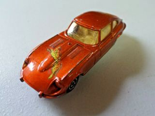 Vintage Majorette Jaguar Type E V12 Diecast Rare Orange 1:60 No.  207 France