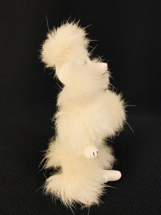 RARE Vintage Vcagco Furry Dog Poodle Figurine 6” 3