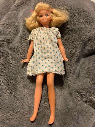 Vintage 1969 Mod Blonde Sausage Curl Skipper? Jointed Hands Barbie Mattel