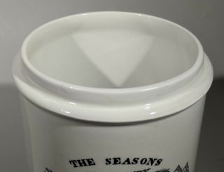 RARE John Lockett J.  L.  Ironstone Ceramic Jar Canister Burslem England Seasons 3