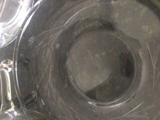 8 RARE VINTAGE CLEAR ETCHED GLASS ONION SOUP BOWLS W/HANDLE 3