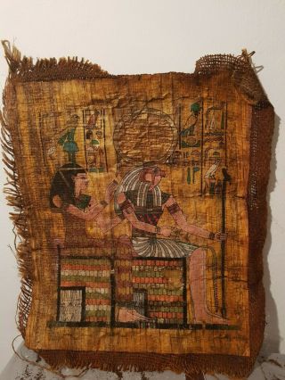 Rare Antique Ancient Egyptian Papyrus God Horus,  Isis Health Cure 1850 - 1790bc