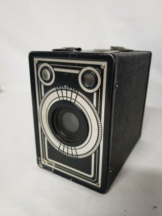Antique Box Camera Art Deco Design Front Vintage Camera