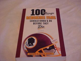 Rare Washington Redskins Signed 100 Things Fans Should Do.  They Die Book