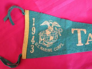 Rare Vintage 1943 U.  S.  Marine Corps.  Tarawa Felt Pennant - 26 