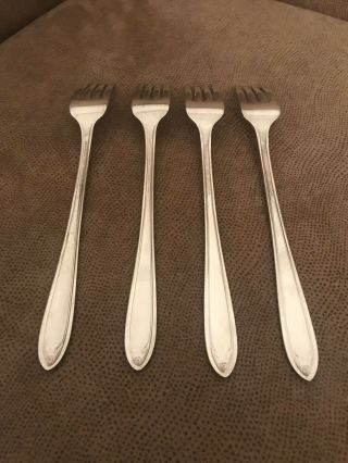 PRINCESS ROYAL Dinner (Grille) Fork,  By National Silver Co.  (Set Of 4) 3