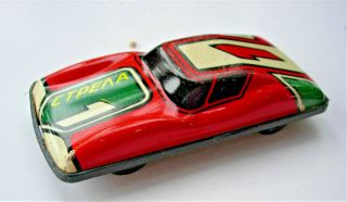 Rare Vintage Made In Japan Tin Litho Toy Car Ctpeva 1