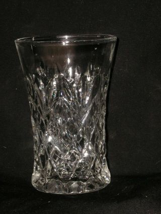 Antique,  Vintage Clear Cut Crystal Glass 5 1/4 " Tumbler No Chips Or Cracks