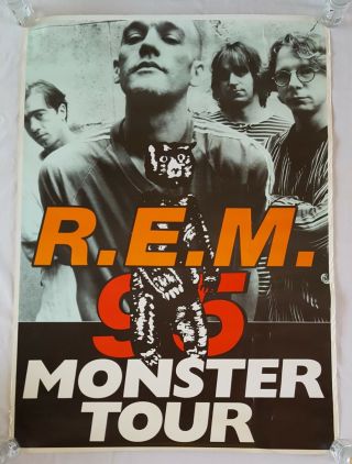 Rare Vintage Huge R.  E.  M.  Poster Monster Tour 39x55 Subway Giant Music Rem (1995)