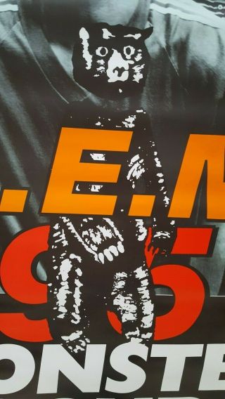 RaRe vintage HUGE R.  E.  M.  poster Monster Tour 39x55 subway giant music REM (1995) 2