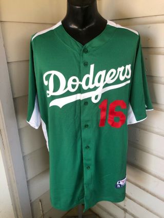 Andre Ethier Los Angeles Dodgers Jersey Rare Green & White Size 50