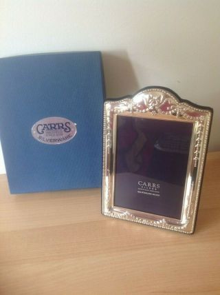 Bnib Carrs Ornate 925 Sterling Silver Hallmarked Photo Picture Frame 4.  5 " X 7 "