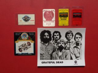 Grateful Dead,  B/w Promo Photo,  4 Backstage Passes,  Temp Tattoos,  Rare Originals