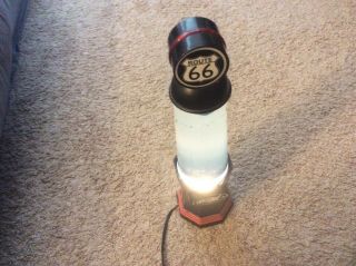 Lava Lamp Route 66 Usa Resin Blue Wax Rare Gas Pump Vintage