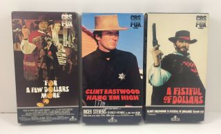 Clint Eastwood Vhs Movies Rare Cbs Fox Vhs Videocassette Videotape