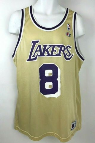 Rare Los Angeles Lakers Nba Champion Kobe Bryant 8 Home Jersey Size 44