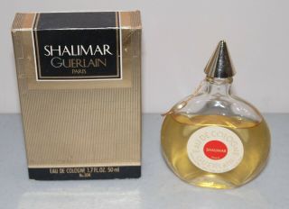Rare Vtg Guerlain " Shalimar " Eau De Cologne 1.  7 Oz.  Women 