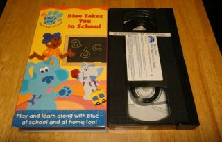 Blues Clues - Blue Takes You To School (vhs,  2003) Blue 