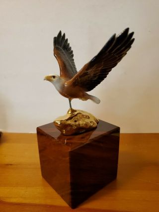 Rare Hagen - Renaker Soaring Eagle Figurine 4.  5 " W X 4 " T X 2.  5 " L L@@k