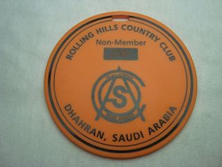 Rolling Hills Country Golf Club Dhahran Saudi Arabia Vintage Rare Player 