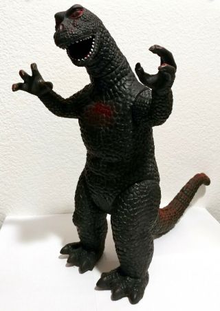Vintage 1997 Godzilla Volcano Blood Red 15” Dor Mei Poseable Rare Foot Stamped