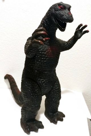Vintage 1997 Godzilla Volcano Blood Red 15” Dor Mei Poseable Rare Foot Stamped 2