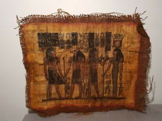 Rare Antique Ancient Egyptian Papyrus King Amenhotep Gods Anubis Isis1525–1504bc