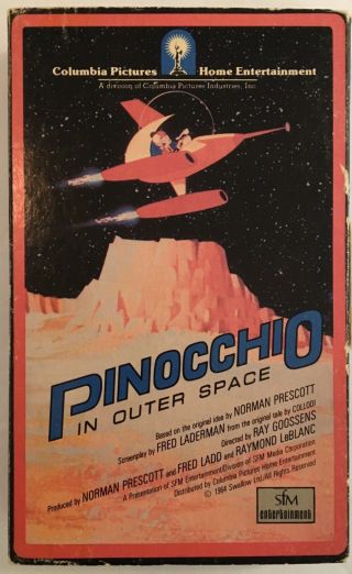 Pinocchio In Outer Space (1982) Betamax Video Rare (oop) Columbia Pictures - Beta