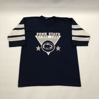 Rare Vtg 80s Logo 7 Penn State Nittany Lions Football T - Shirt Jersey Tee Mens Xl