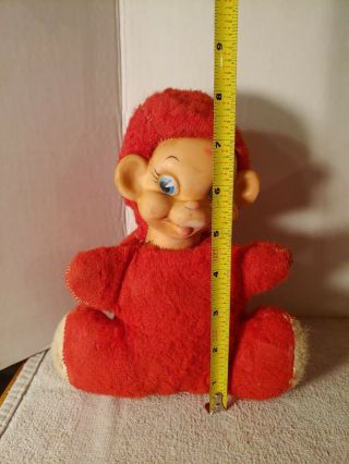 Vintage Rushton Rubber Face Doll Big Ears Red Imp 1950s Kitschy 8 