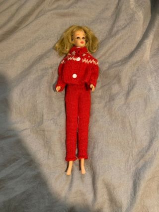 Vintage 1960’s Mattel Francie Barbie Doll Tnt Mod Era Brown Eyes Blonde Japan