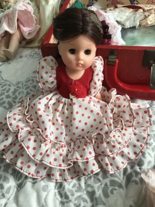 Full Skirted Vintage Red Polka Dot Dress 4 Vogue Ginny Doll