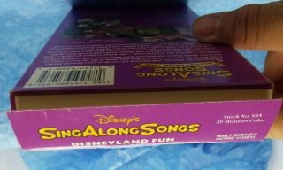 Sing Along Songs Disney ' s VHS Disneyland Fun Volume Seven EUC RARE 3