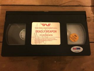 Deadly Weapon VHS Rodney Eastman autograph RARE PSA 3