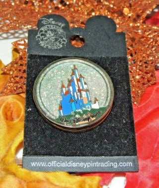 Retired Rare Disney Pin✿princess Snow White Castle Sparkle Compact Serie Mirror