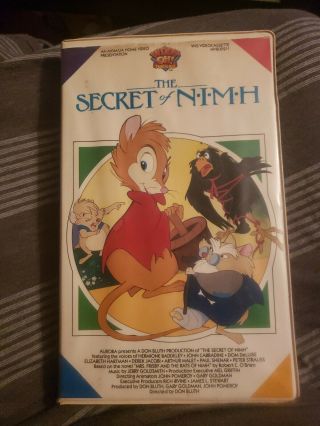 The Secret Of Nimh (vhs,  1982) 1986 Release - Viddy Oh For Kids - Rare