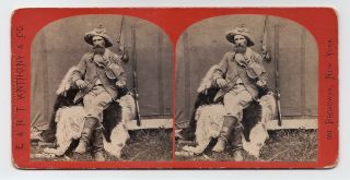 Anthony: The Arkansas Fiddler Country Musician Rare Stereoview 1870 Violinist Sv