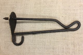 Harness Coat Wire Hook Bird Cage Barn Find Rustic Textured Black Old Vintage 6 "