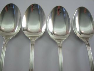 Oneida Silverplate KING JAMES 4 Oval Soup spoons 1985 3