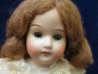 Antique German Rauenstein Bisque & Cloth Alice Doll - 10 