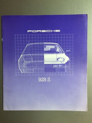 1980 Porsche 928 S Showroom Advertising Sales Brochure Prospek Rare Awesome Vg,