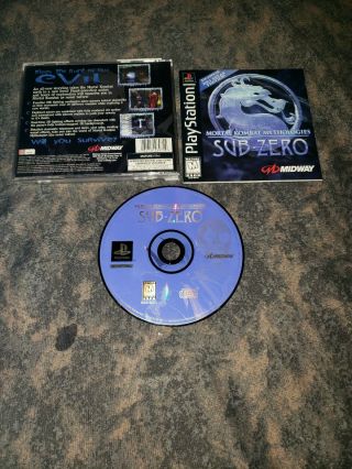 Mortal Kombat Mythologies: Sub Zero (playstation 1,  1997) Complete Rare Ps1