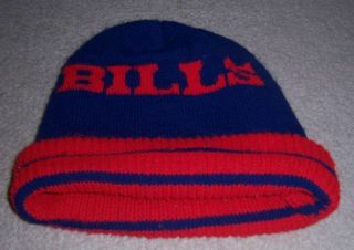 Vintage 1990s Very Rare Buffalo Bills Knit Authentic Winter Sideline Hat Jersey