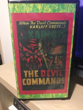 The Devil Commands 1941 Vhs Rare Oop Clamshell Boris Karloff