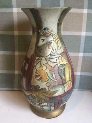 Rare 17 1/2 " Pottery Vase Pablo Picasso Woman Sitting In Front Of Window