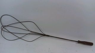 Vintage Primitive Wire Wood Rug Beater 30 " Household Wall Hanging Antique Decor