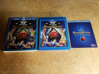 Snow White And The Seven Dwarfs (blu - Ray/dvd,  2009,  3 - Disc Set) Rare Slipcover