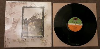 Led Zeppelin Iv Four Symbols - Rare Atlantic 12 " Vinyl Lp Gf Sleeve