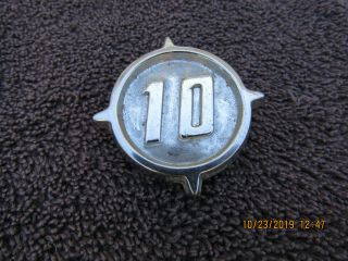 Johnson Antique Outboard Motor 1956 10hp Set Hood Medallions " 10 " Qd17